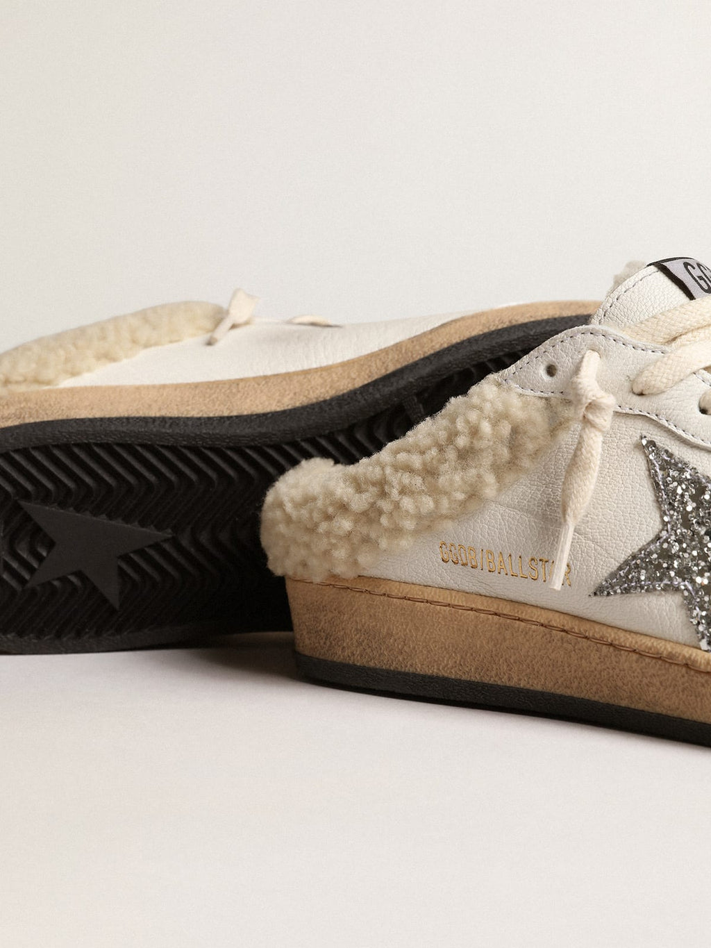 Ball Star Sabot con stella in glitter e fodera in shearling