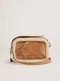 Borsa Star Bag in pelle scamosciata con profilo in shearling