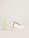 Sneaker Starter LTD bianche con talloncino giallo fluo