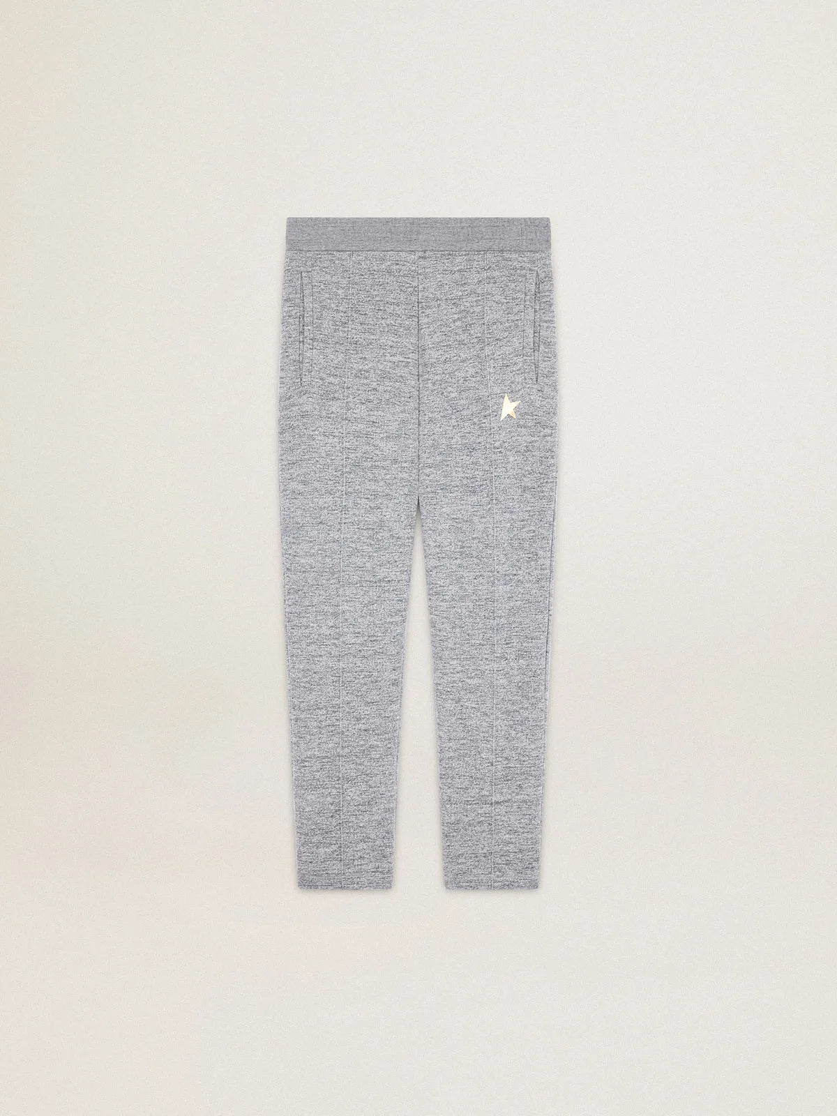 Pantalone jogging di colore grigio con stella dorata sul davanti