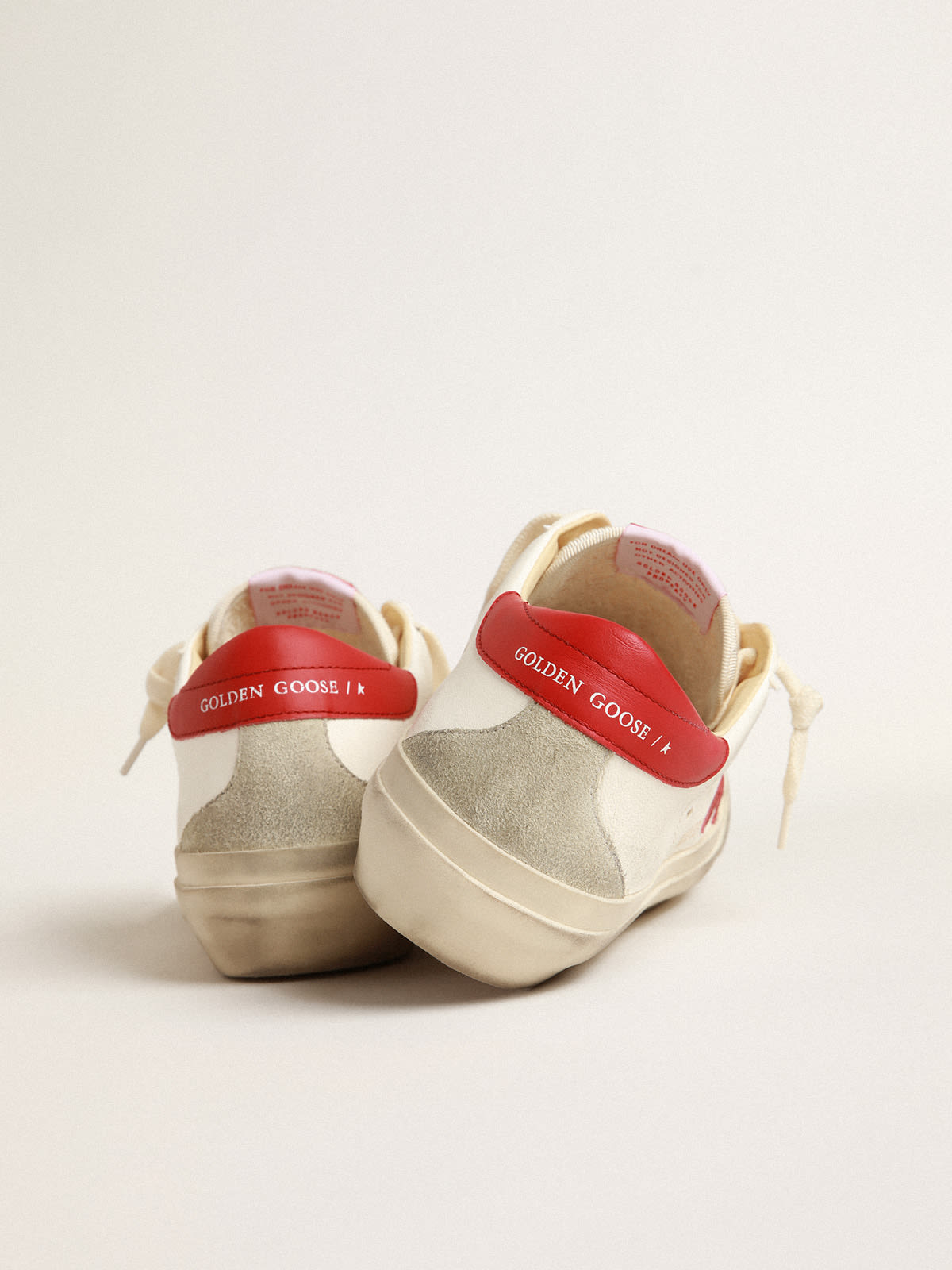 Super-Star Donna LTD in nappa con stella e talloncino rossi