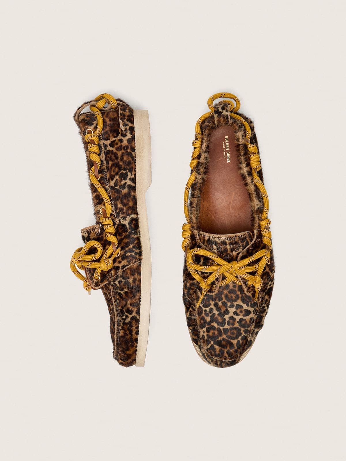 Men's Cruise loafer in leopard-print pony skin