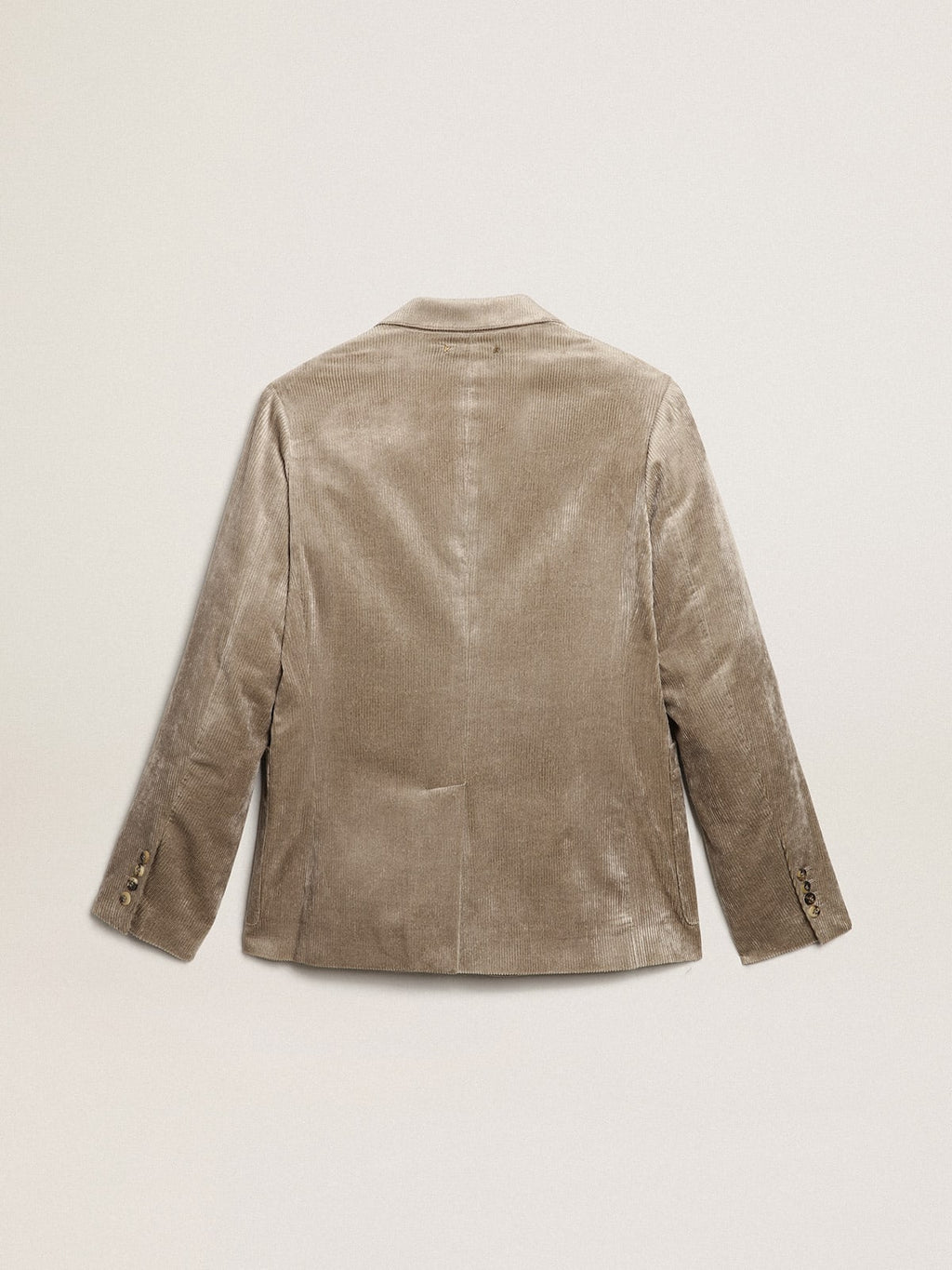 Blazer monopetto boxy in cotone color beige chiaro
