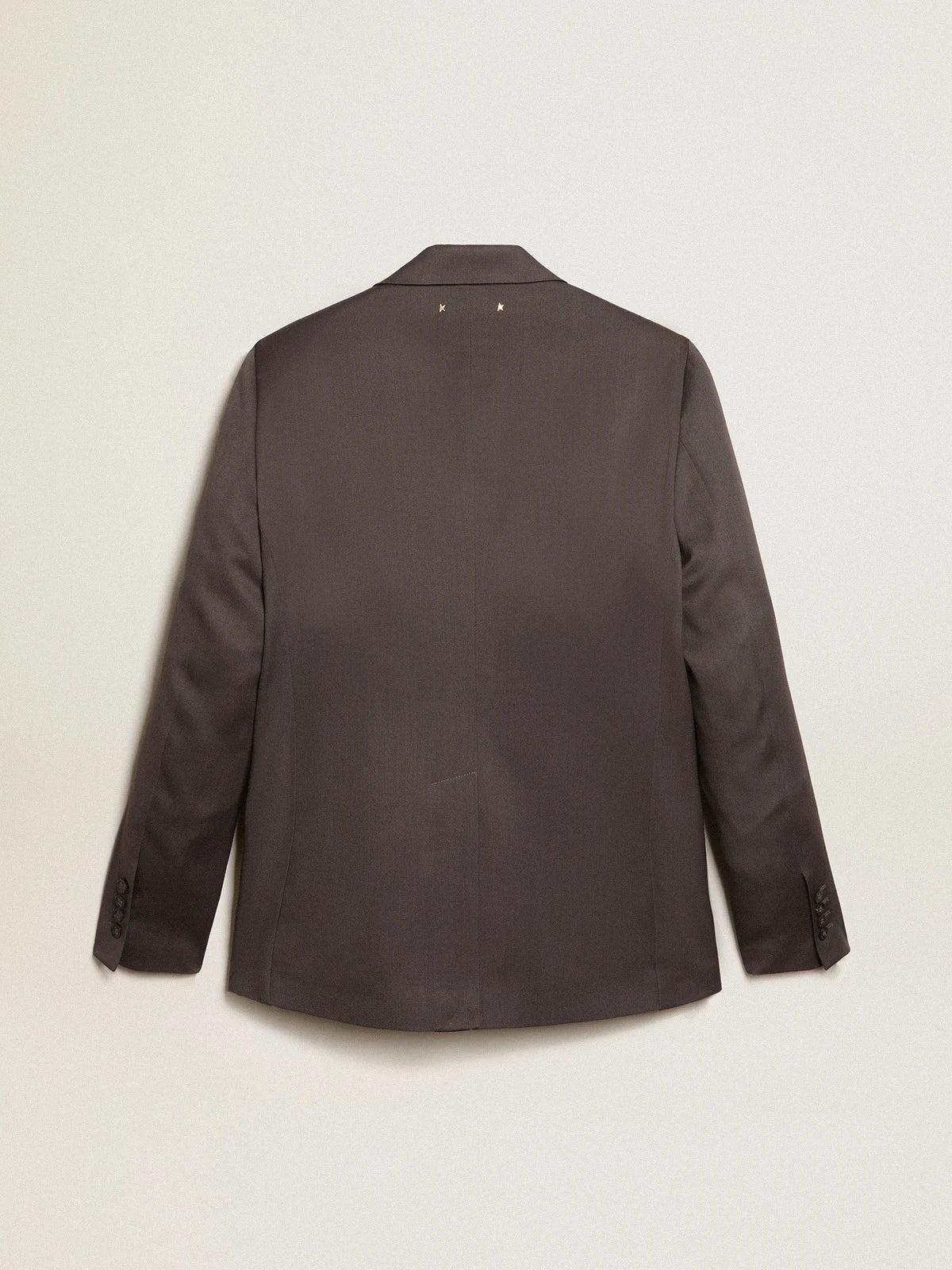 Blazer monopetto in lana color grigio