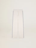 Pantalone jogging da donna di colore bianco con stelle sui lati