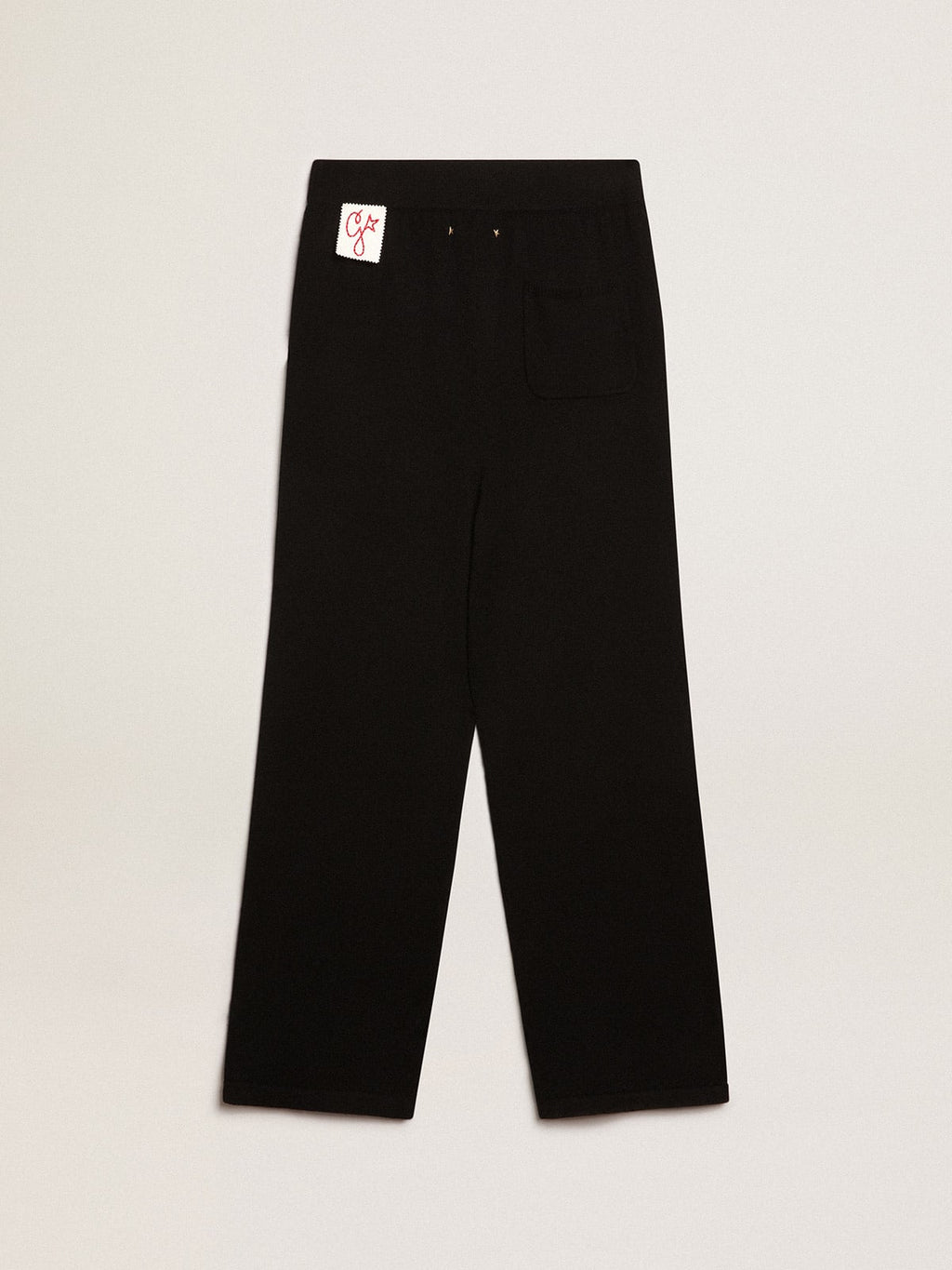 Pantalone jogging donna misto cashmere di colore nero