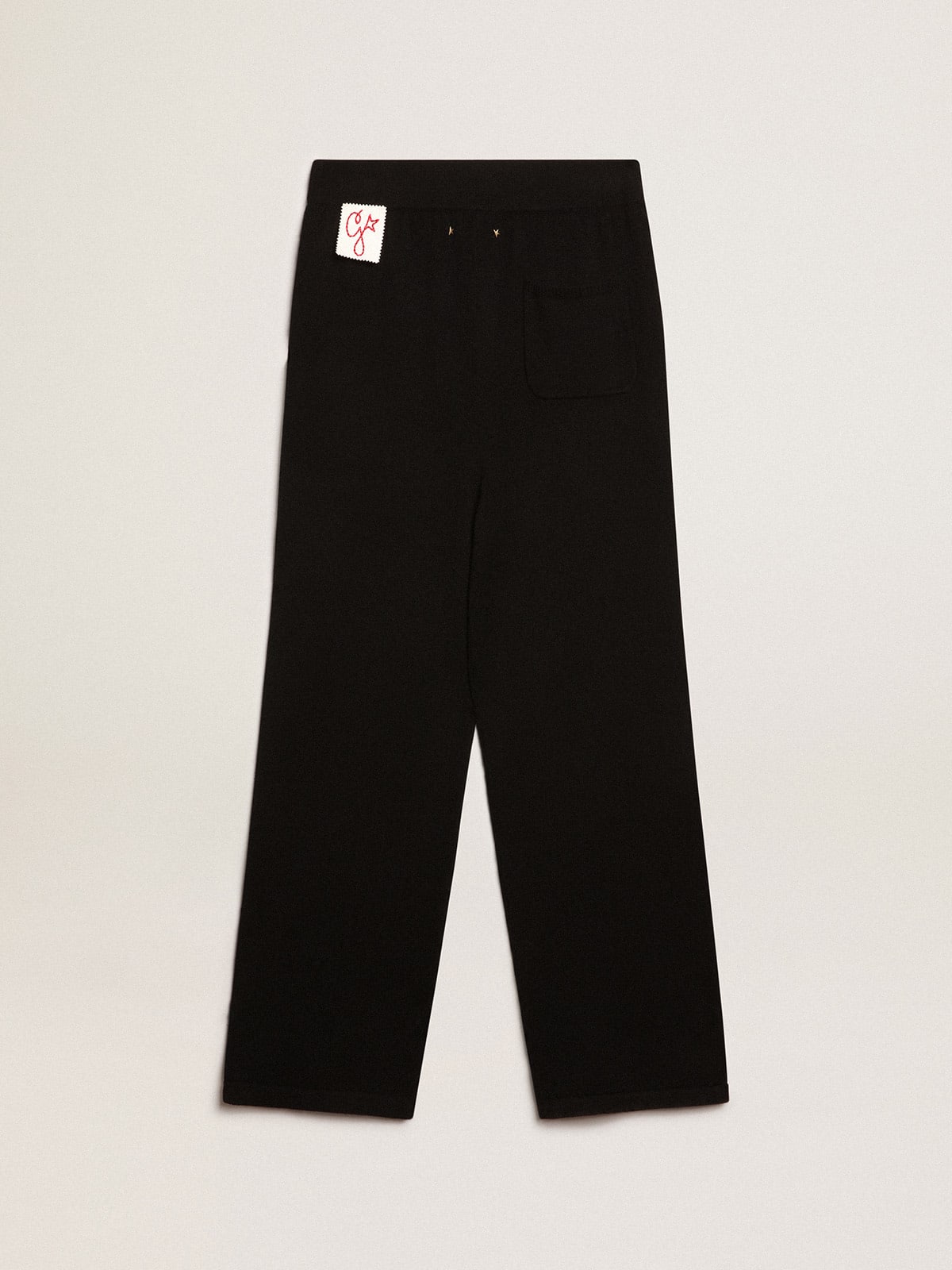 Pantalone jogging donna misto cashmere di colore nero