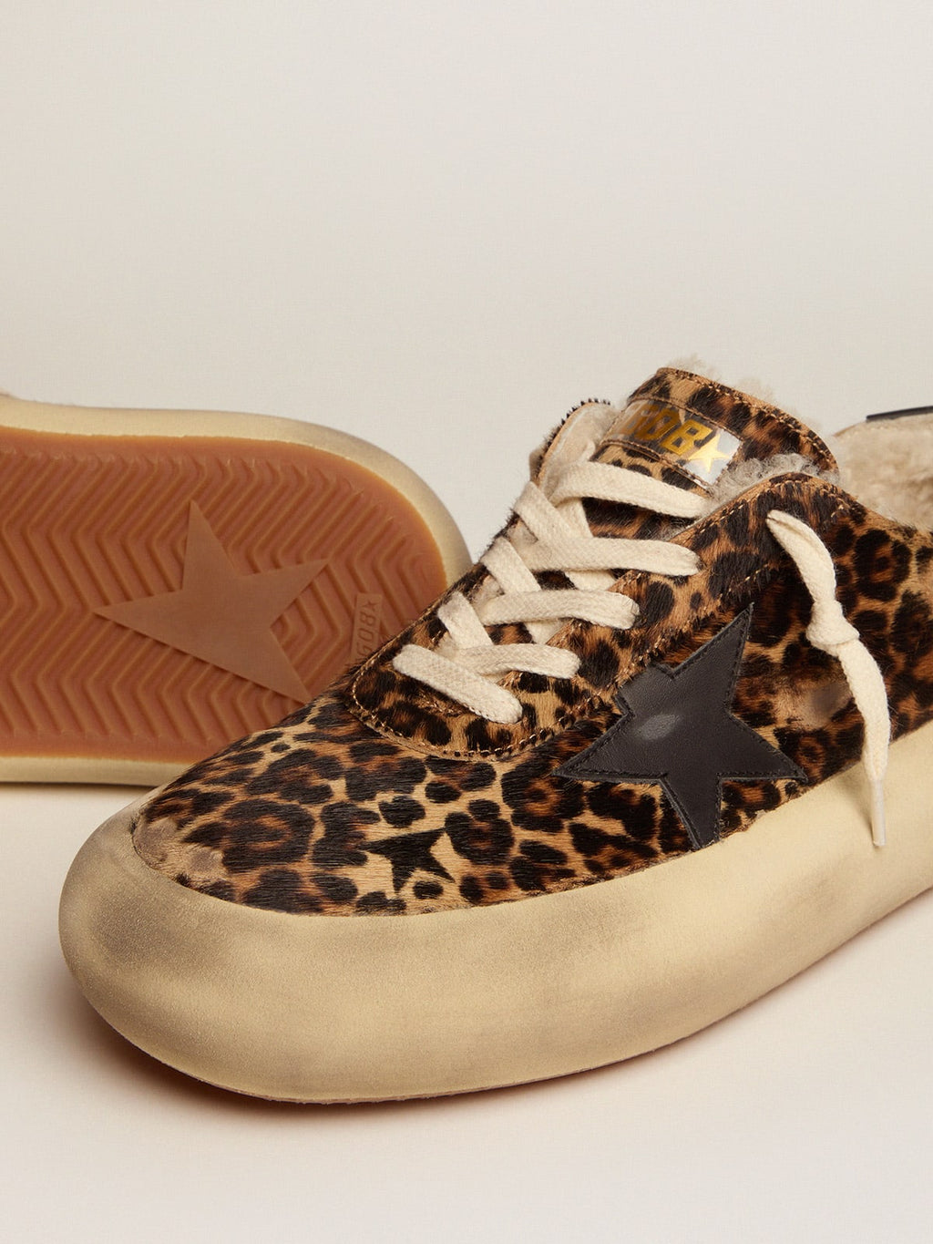 Scarpe Space-Star Uomo in cavallino animalier e fodera in shearling