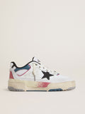 Women's Forty2 with black star and silver foiled leather heel tab