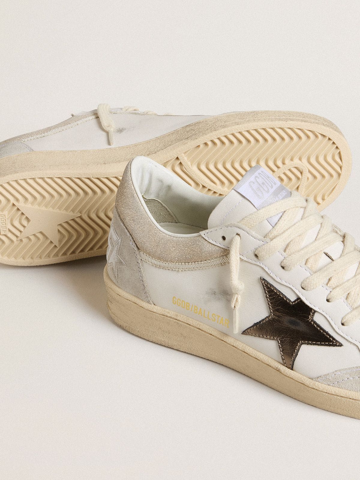 Women's Ball Star with metallic leather star and glossy leather heel tab
