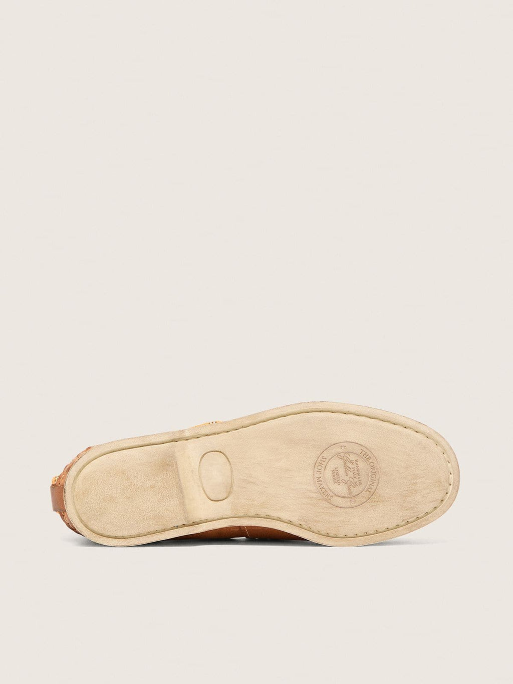 Women's Cruise loafers in tobacco-colored leather with orange hiking laces