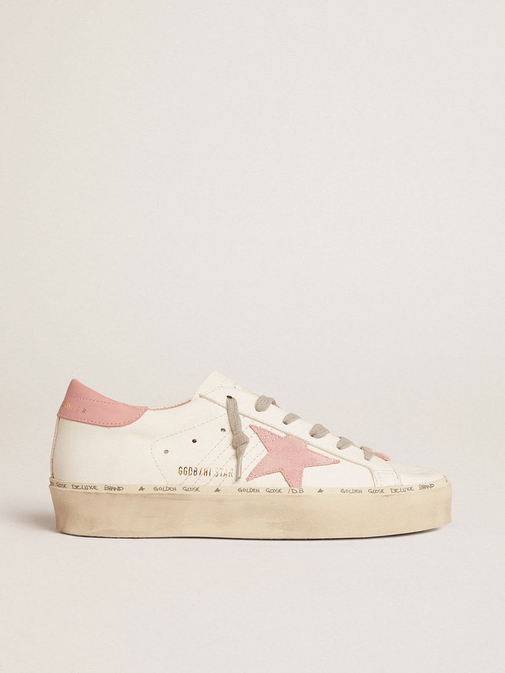 Hi Star con stella in suede e talloncino in pelle rosa antico