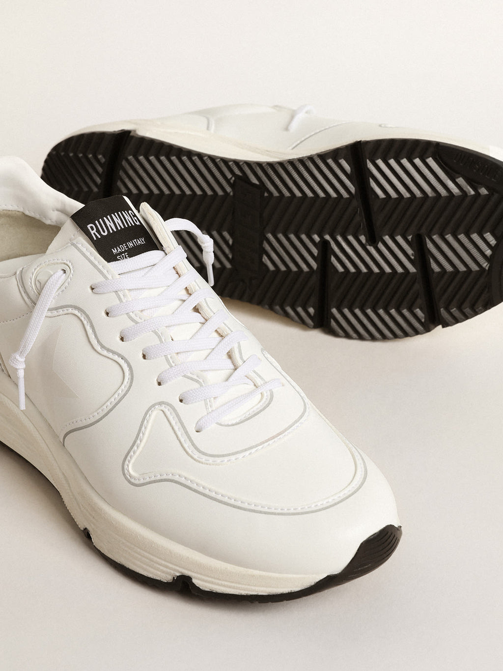 Running Sole Donna bio-based con stella e talloncino bianchi