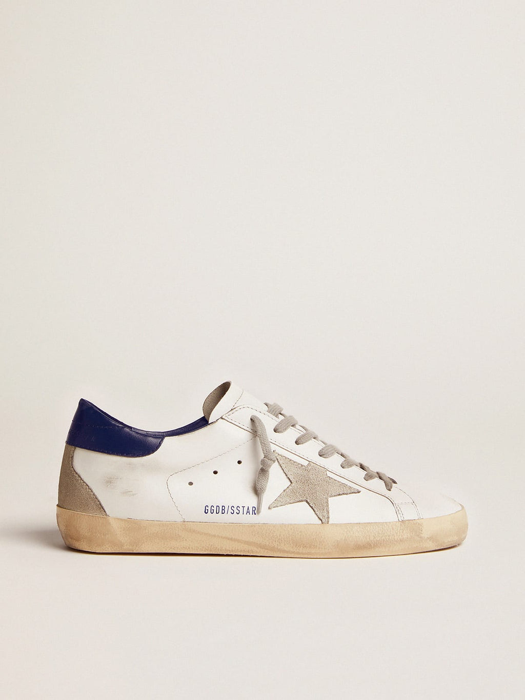 Sneakers Super-Star donna stella in suede talloncino blu