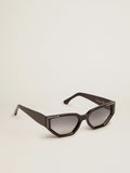 Sunframe Jackie modello rettangolare con montatura nera e micro cristalli
