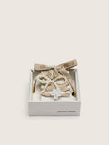 Skins "Sparkling" beige embroidered laces embellished with beaded charms and gold charm