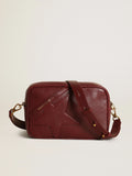 Borsa Star Bag in pelle color bordeaux con stella ton sur ton