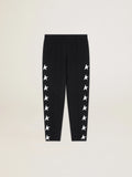 Pantalone jogging di colore nero con stelle bianche a contrasto