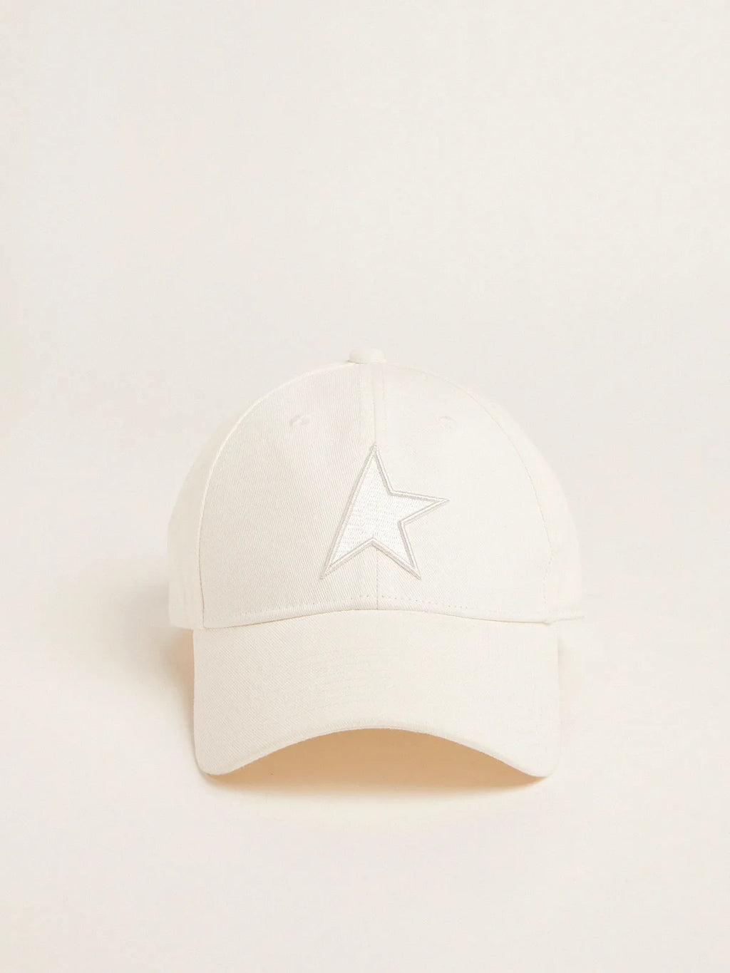 Cappellino da baseball di colore bianco papyrus con stella