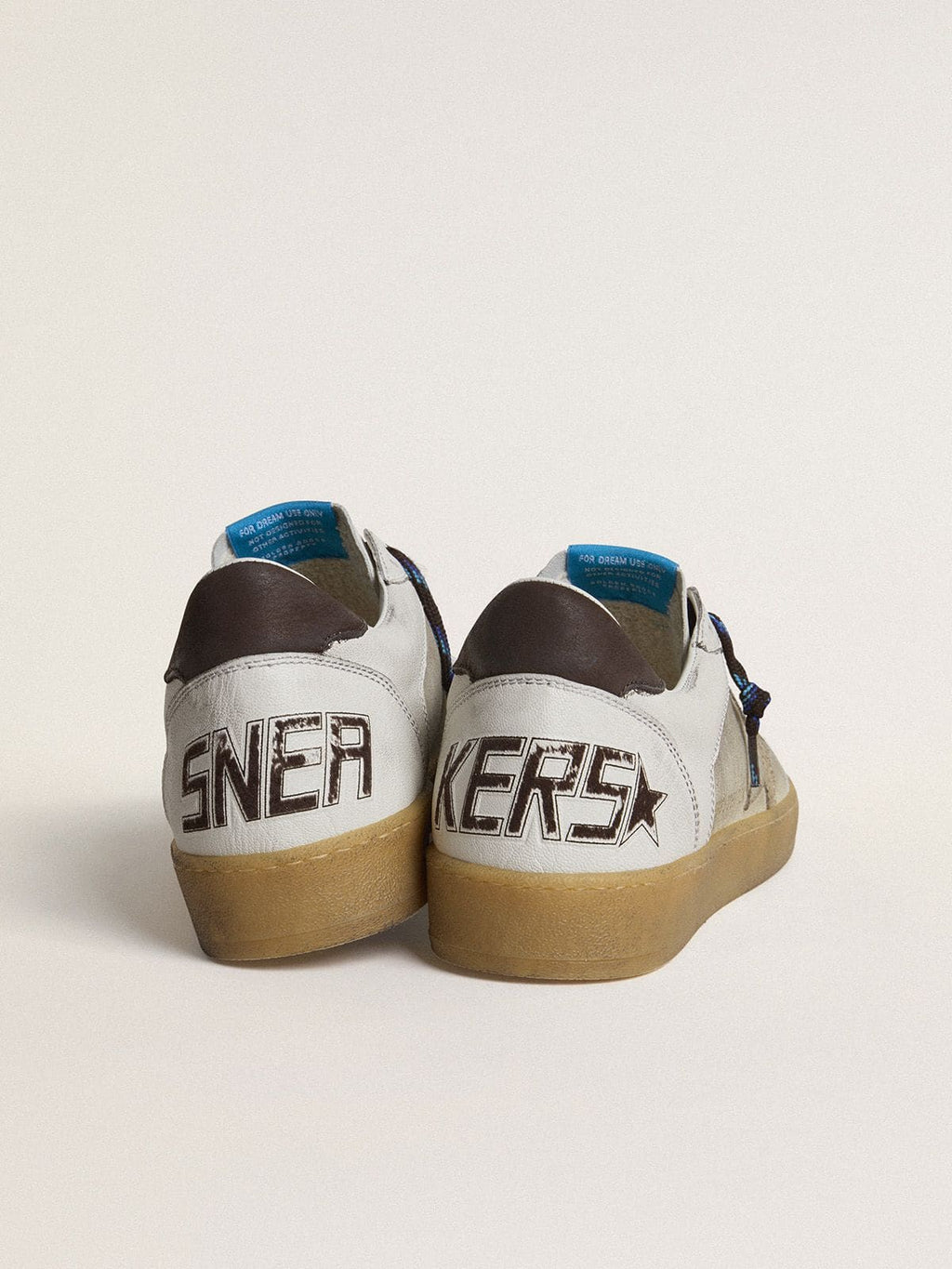 Ball Star LTD with foiled crackle leather star and brown leather heel tab