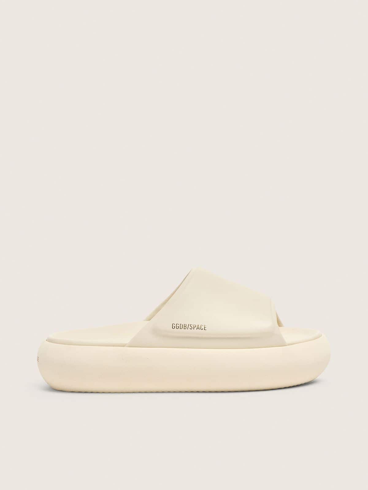 Men's Space-Star Slide slip-ons in white leather