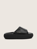 Men's Space-Star Slide slip-ons in black leather