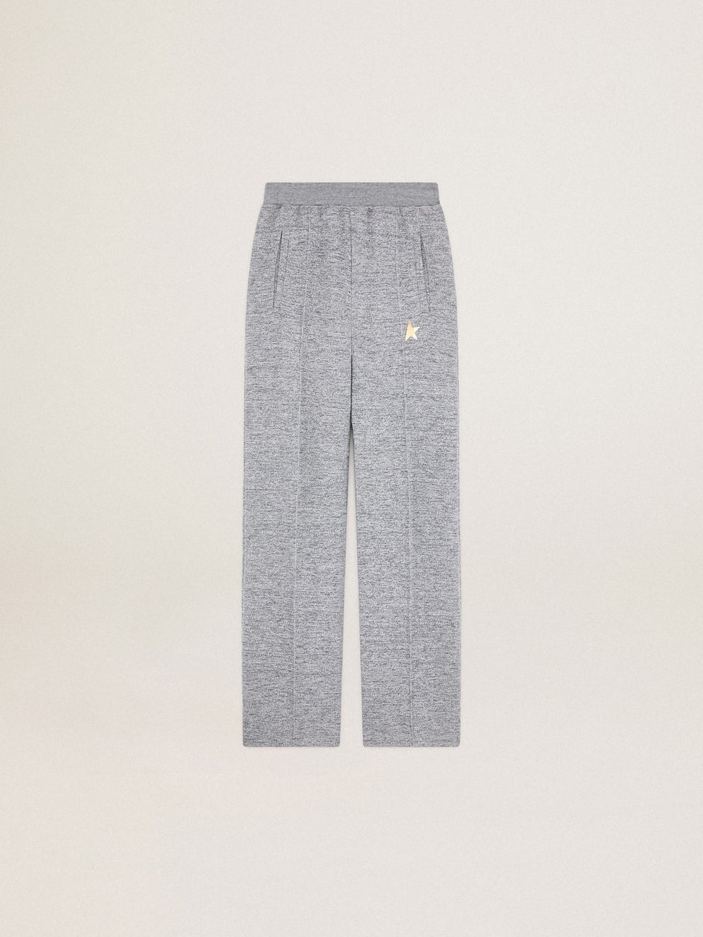 Pantalone jogging di colore grigio con stella dorata sul davanti