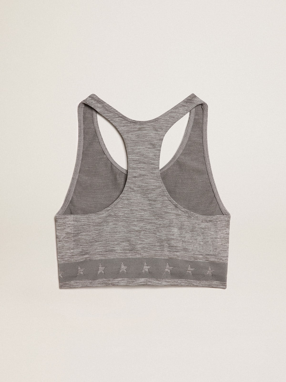 Top sportivo di colore grigio melange