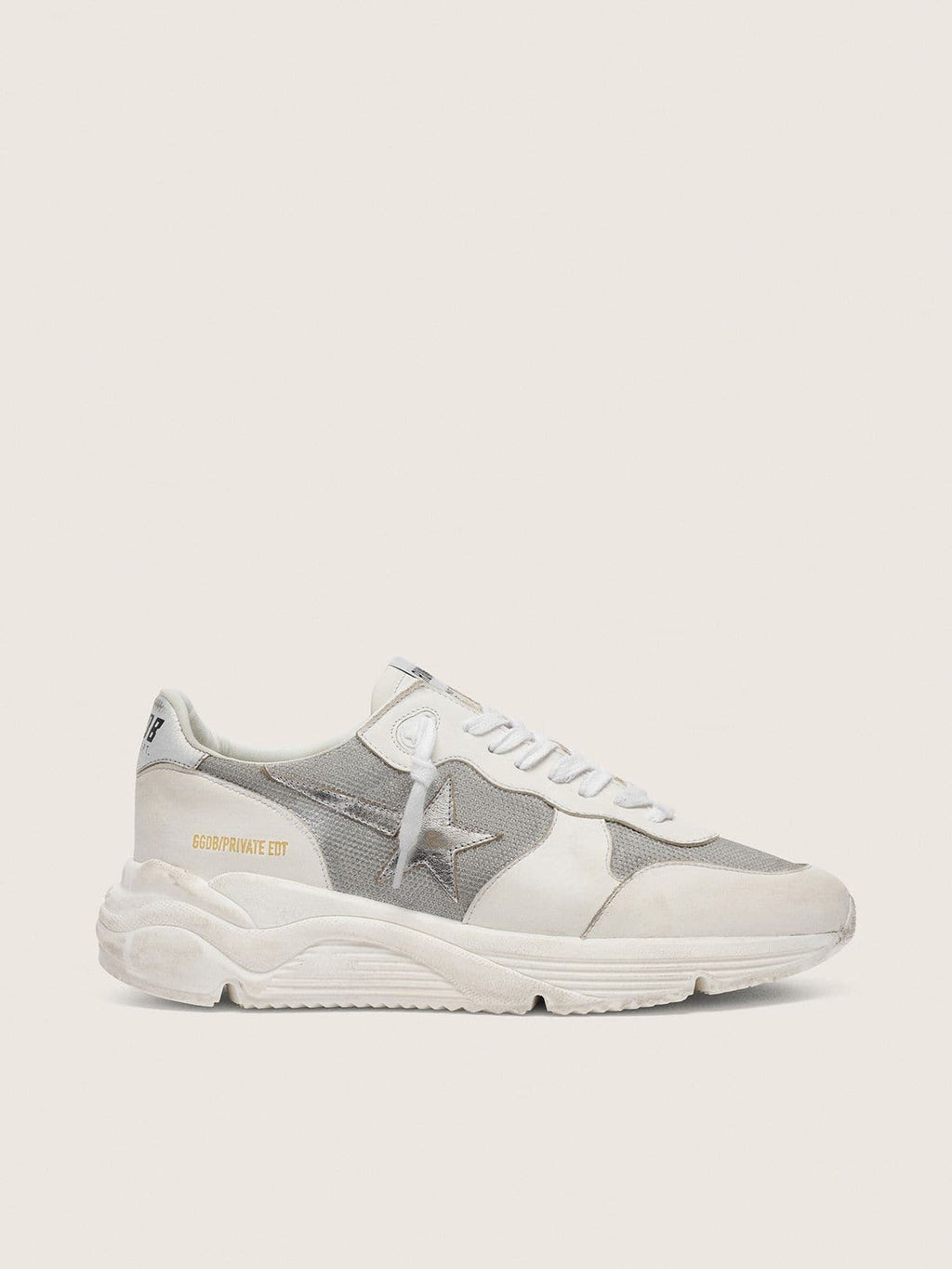 Women’s Running Sole in mesh and nubuck with silver metallic leather star