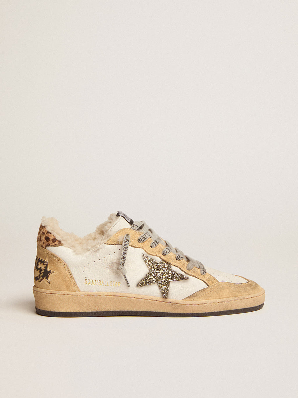 Ball Star in nappa con stella in glitter e fodera in shearling