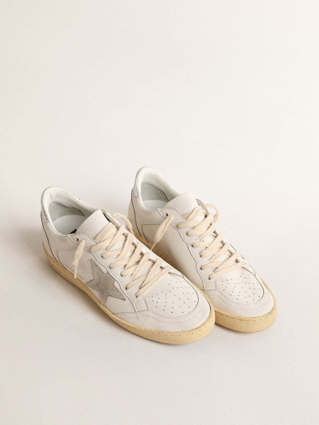 Ball Star con stella in suede e talloncino in pelle laminata