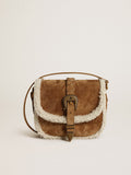 Borsa Rodeo Bag small in suede e dettagli in shearling