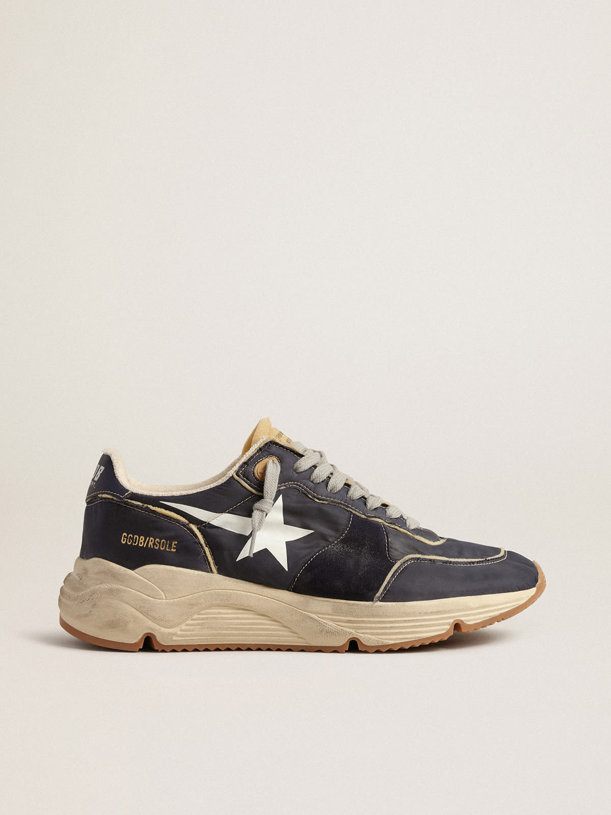 Running Sole in nylon blu con stella stampata bianca
