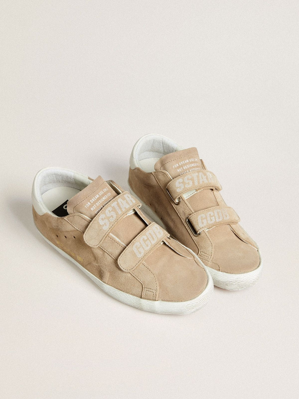 Women’s Old School in beige suede with white leather heel tab