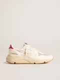 Men’s Running Sole in nappa leather with beige leather star and red heel tab