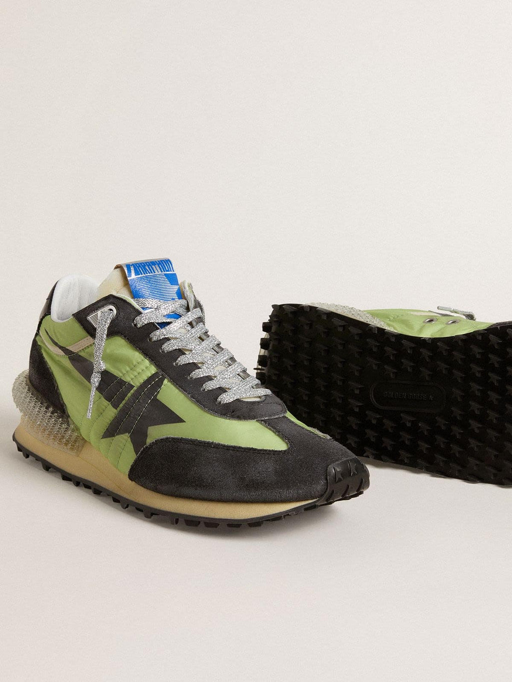 Women’s Marathon with green nylon upper and black star
