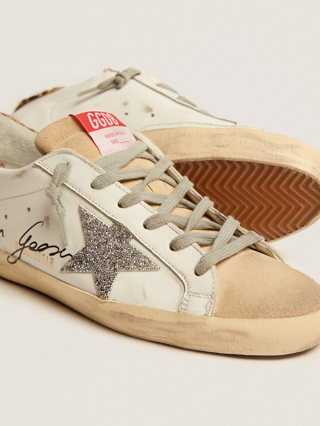 Super-Star con talloncino in cavallino leo e stella in Swarovski