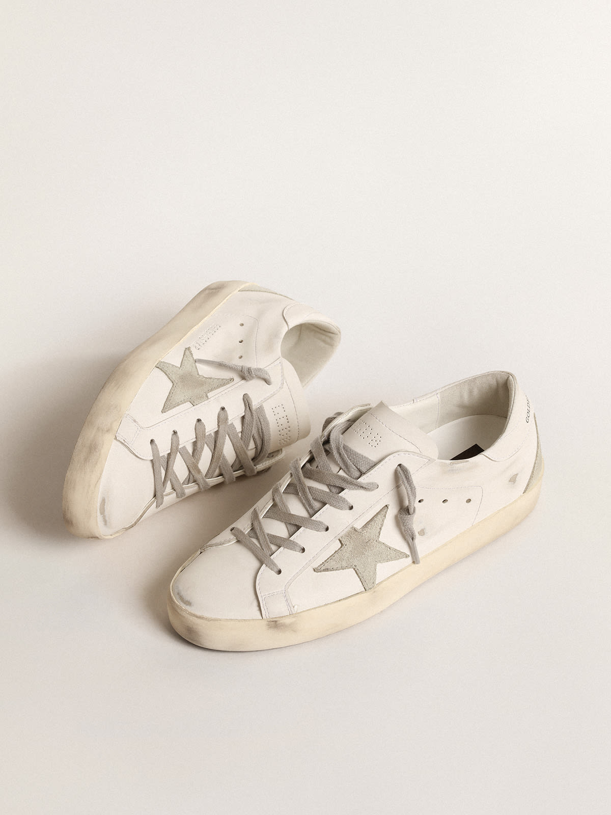 Super-Star Uomo bio-based con stella in suede ghiaccio