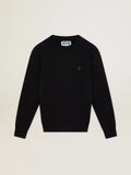 Felpa Archibald Collezione Star di colore nero con stella ton sur ton sul davanti