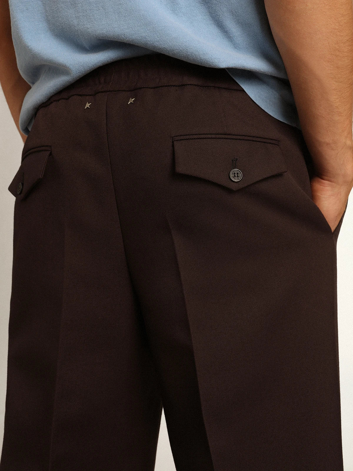 Pantalone jogging Collezione Journey color liquirizia dalla gamba ampia