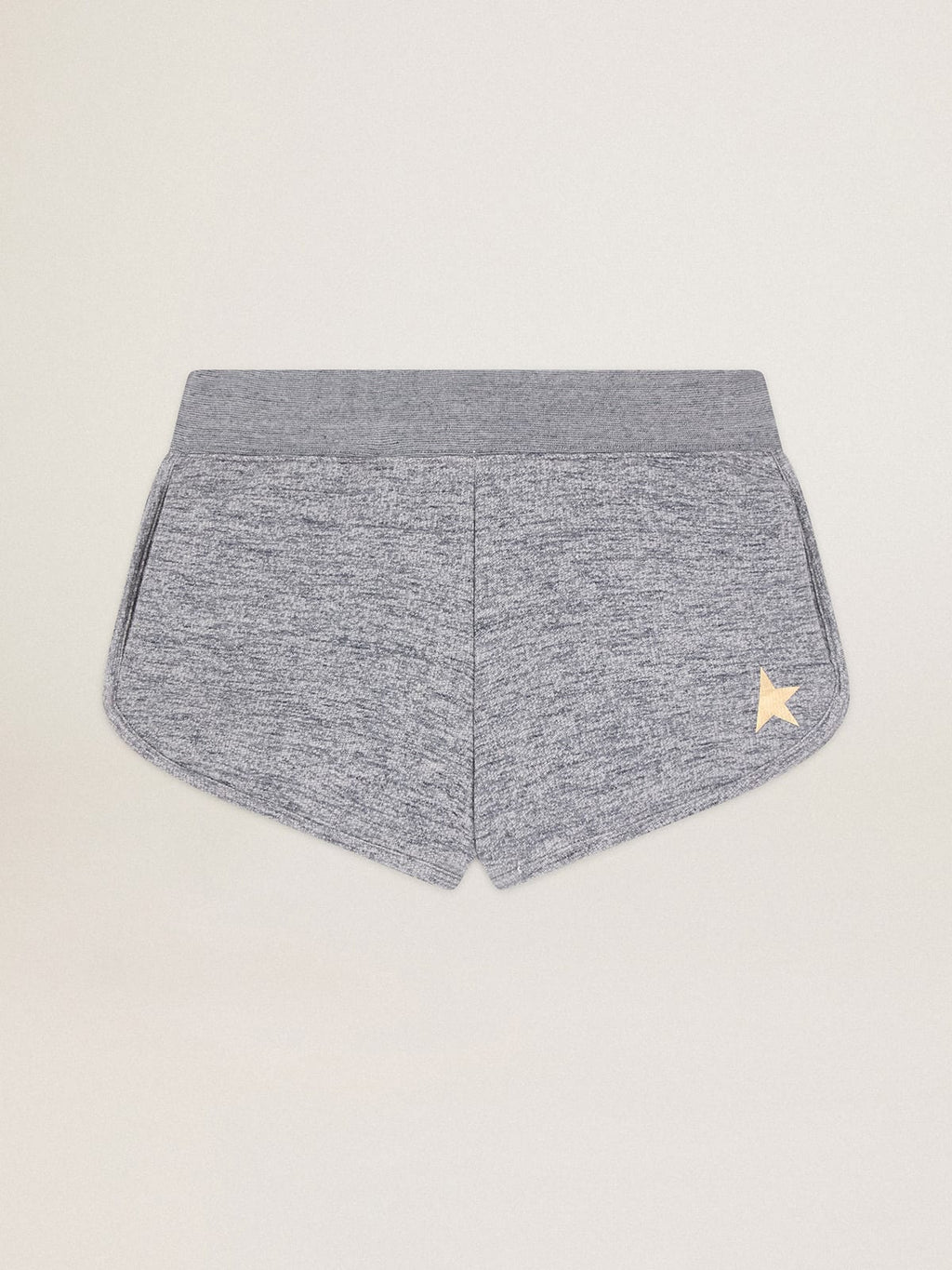 Pantaloncini di colore grigio mélange con stella dorata