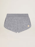 Pantaloncini di colore grigio mélange con stella dorata