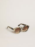 Cameron-style sunglasses with a tortoiseshell pattern