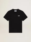 T-shirt nera Collezione Star con logo e stella bianchi a contrasto