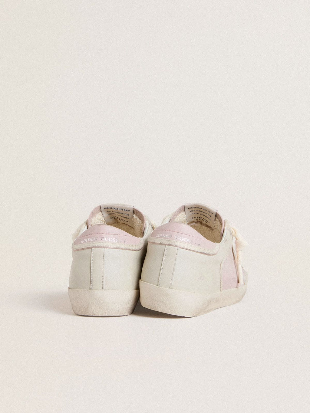 Super-Star LTD in pink leather with silver foiled leather star and pink leather heel tab