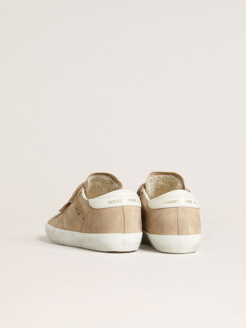 Women’s Old School in beige suede with white leather heel tab