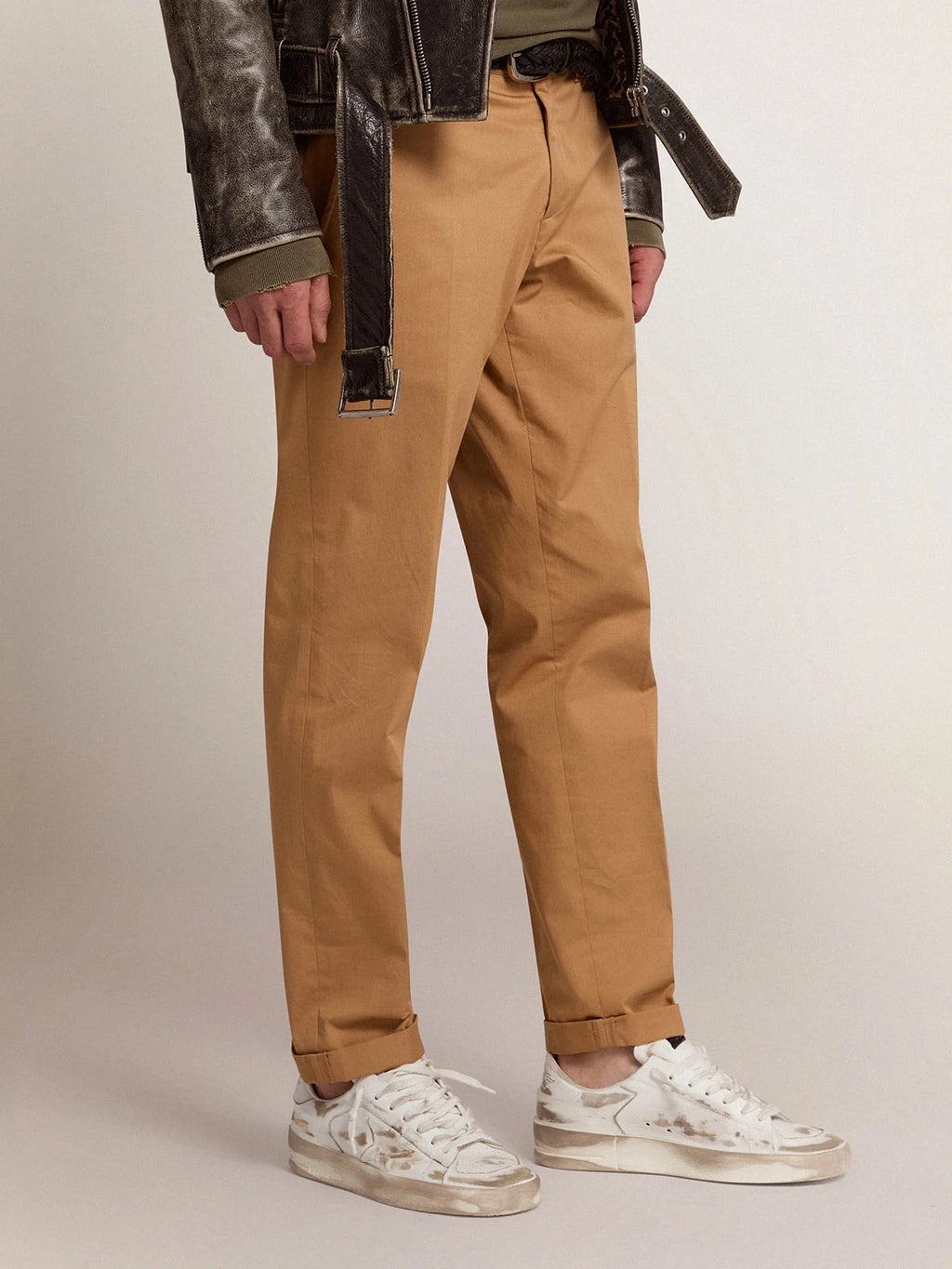 Pantalone chino Collezione Golden in cotone beige