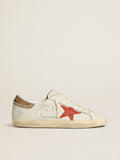 Men's Super-Star LTD in nappa leather with orange leather star and tobacco suede heel tab