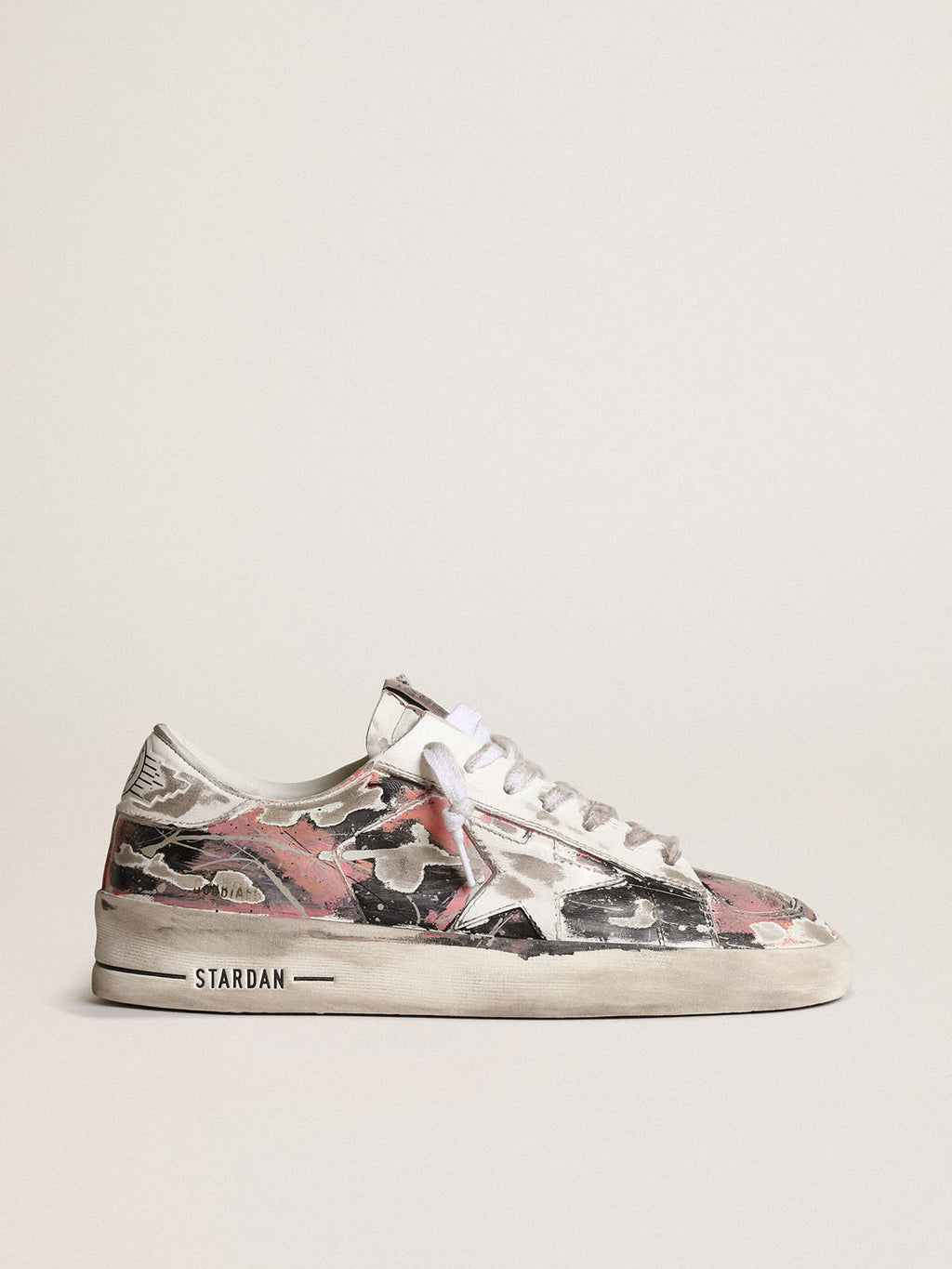 Stardan LAB donna in pelle con schizzi di vernice