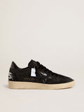 Women’s Ball Star in mesh with Swarovski crystals and black laminated leather star and heel tab